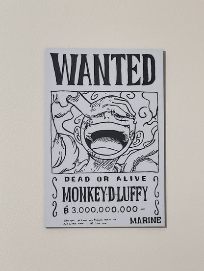 One Piece: Monkey D Luffy Gear 5 WANTED 3D Poster
