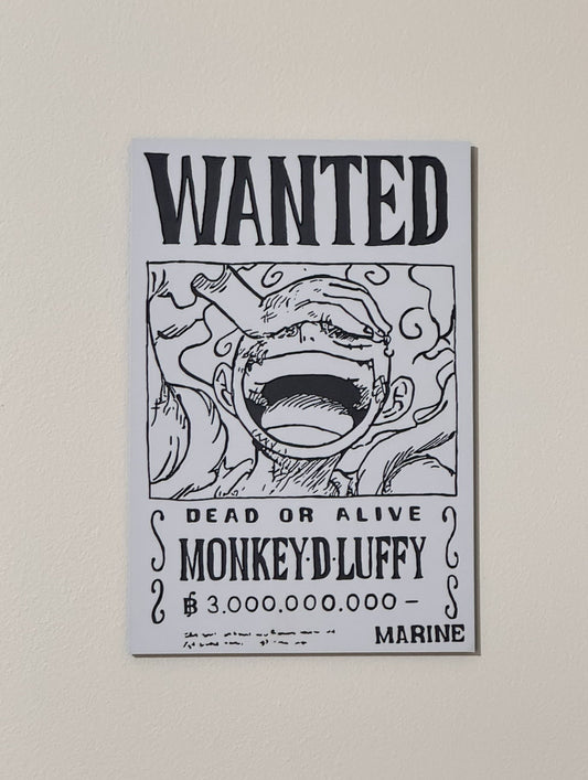 One Piece: Monkey D Luffy Gear 5 WANTED 3D Poster
